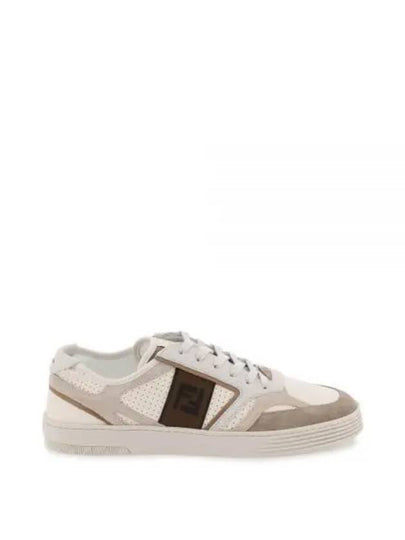 Step Leather Low Top Sneakers Beige - FENDI - BALAAN 2