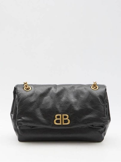 Monaco Small Chain Shoulder Bag Black - BALENCIAGA - BALAAN 2