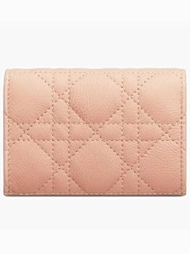 Caro XS Supple Cannage Calfskin Card Wallet Rose Des Vents - DIOR - BALAAN 5