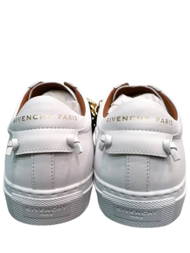 Gold Hardware Chain Calfskin Low Top Sneakers Black White - GIVENCHY - BALAAN 4