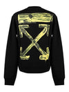 Back Painting Arrow Sweatshirt Black - OFF WHITE - BALAAN 1