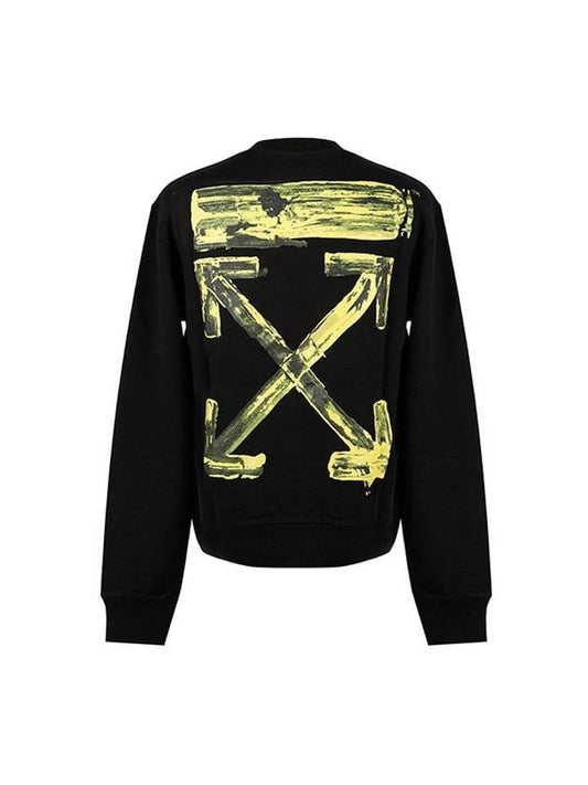 Back Painting Arrow Sweatshirt Black - OFF WHITE - BALAAN.