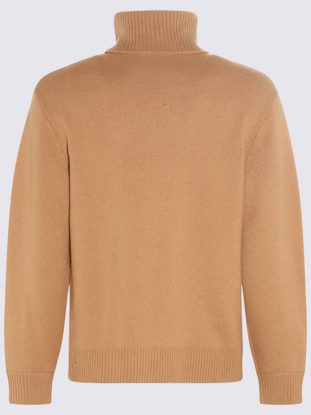 Walter Logo Merino Wool Turtleneck Brown - A.P.C. - BALAAN 4