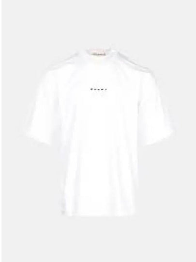 Logo Organic Cotton Short Sleeve T-Shirt White - MARNI - BALAAN 2