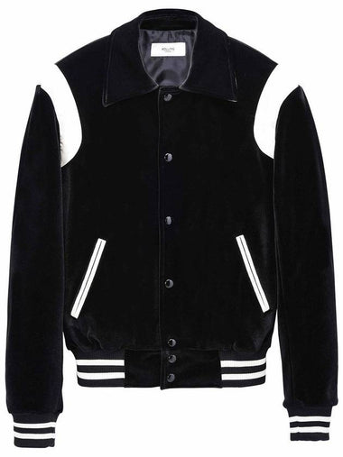 Velvet Varsity Jacket Black - ROLLING STUDIOS - BALAAN 1