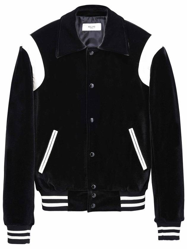 Velvet Varsity Jacket Black - ROLLING STUDIOS - BALAAN 2