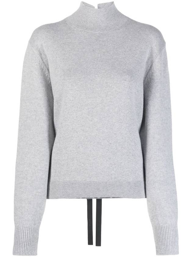 Cashmere And Wool Sweater Grey - FENDI - BALAAN 1