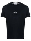 Marble Back Logo Short Sleeve T-Shirt Black - STONE ISLAND - BALAAN 3