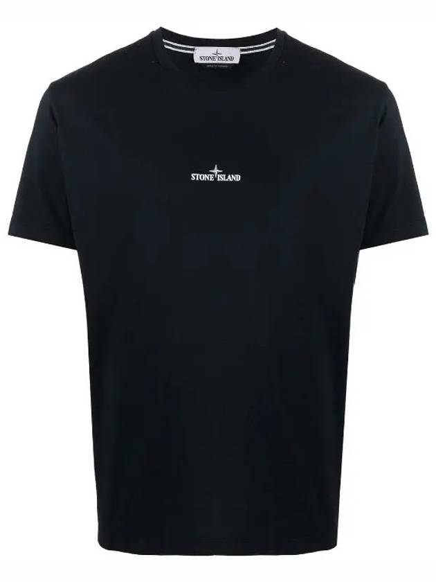 Marble Back Logo Short Sleeve T-Shirt Black - STONE ISLAND - BALAAN 3