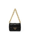 1BD292 2DMO F0002 System Nappa Padded Patchwork Triangle Logo Chain Shoulder Bag - PRADA - BALAAN 3