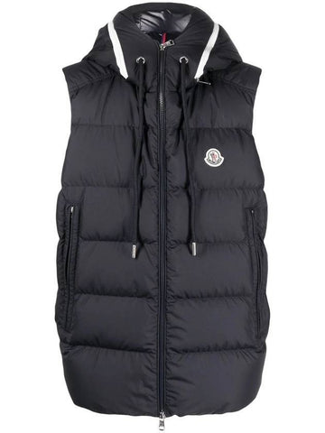 Cardamine Logo Patch Padded Vest Night Blue - MONCLER - BALAAN 1