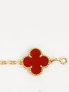 Van Cleef Arpels Vintage Alhambra Bracelet 5 Motif Yellow Gold Carnelian 74198 - VANCLEEFARPELS - BALAAN 4