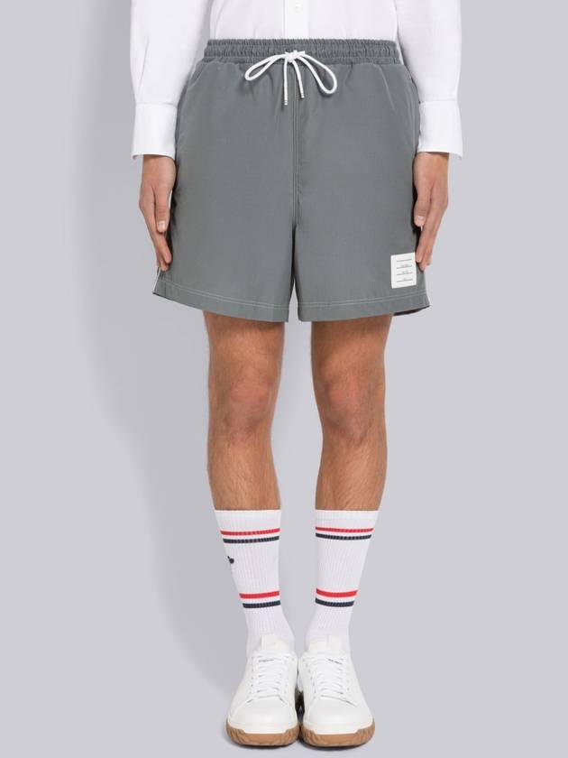 Ripstop Topstitch Track Shorts Grey - THOM BROWNE - BALAAN 2