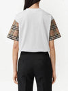 Vintage Check Sleeve Short Sleeve T-Shirt White - BURBERRY - BALAAN 4