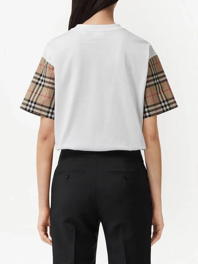 Vintage Check Sleeve Short Sleeve T-Shirt White - BURBERRY - BALAAN 4