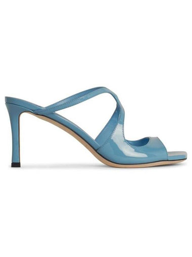 Jimmy Choo 'Ansie' Light Blue Leather Mules - JIMMY CHOO - BALAAN 1