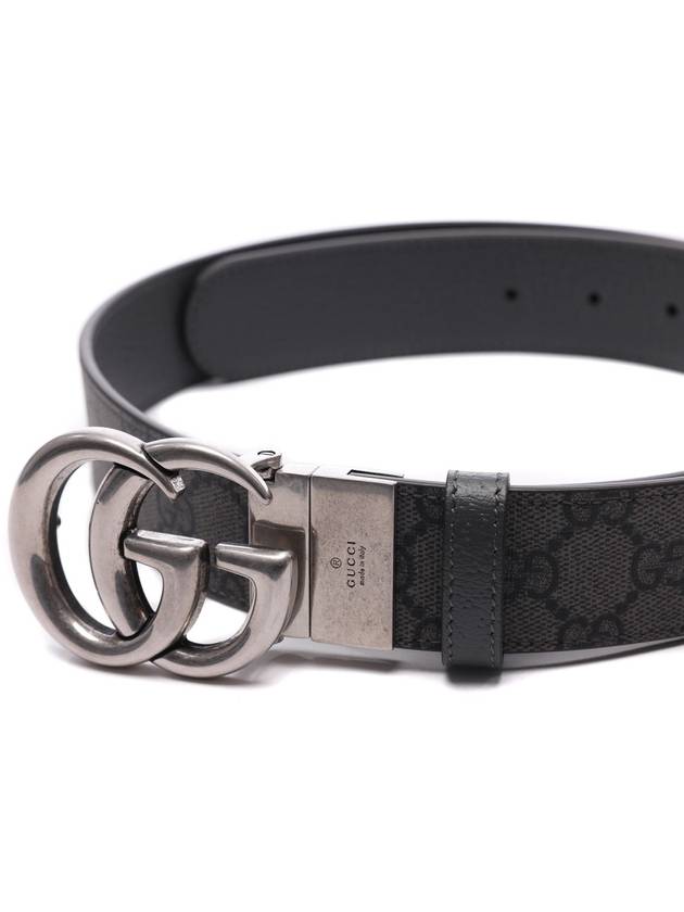 GG Marmont Reversible Belt Grey - GUCCI - BALAAN 4