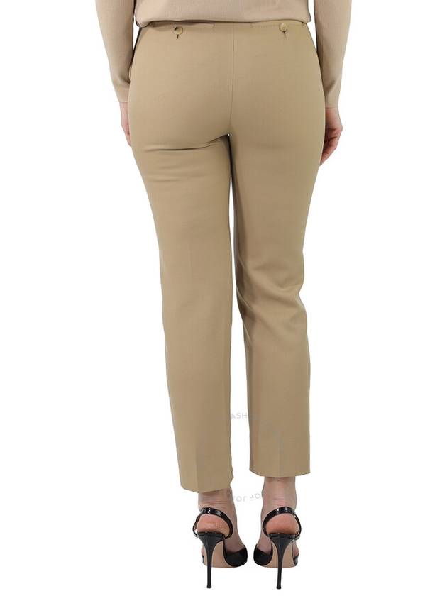 Women's Wool Straight Pants Beige - BURBERRY - BALAAN 4