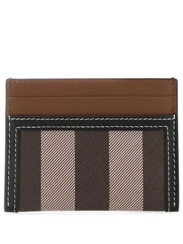 Check Two-Tone Leather Card Wallet Dark Birch Brown - BURBERRY - BALAAN 2