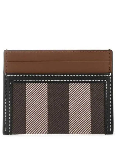 Check Two-Tone Leather Card Wallet Dark Birch Brown - BURBERRY - BALAAN 2