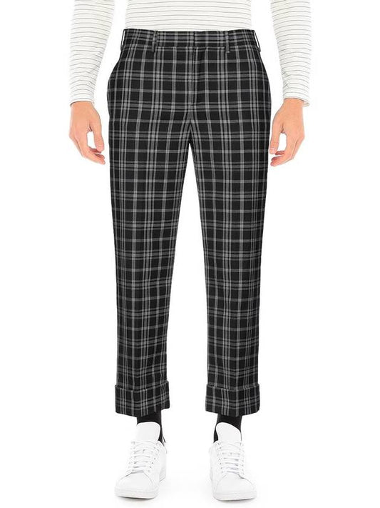 turn up black check pants - NEIL BARRETT - BALAAN 2