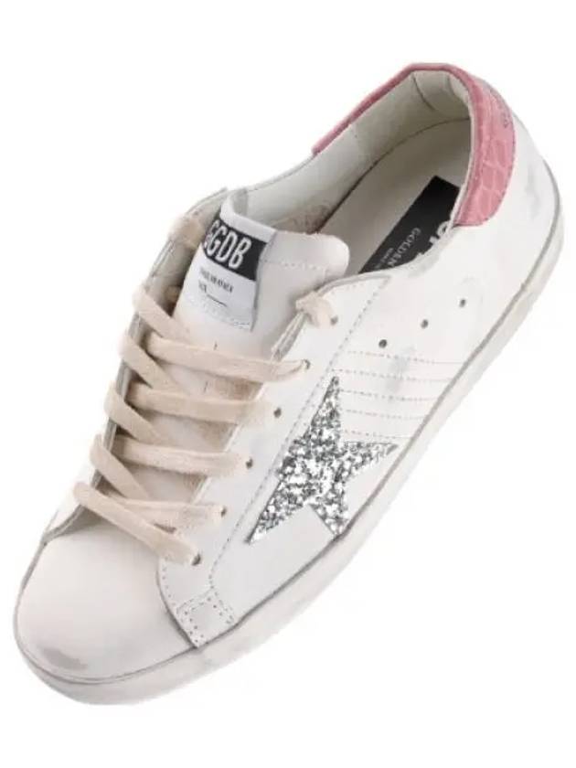 Superstar Pink Tab Leather Low Top Sneakers White - GOLDEN GOOSE - BALAAN 2