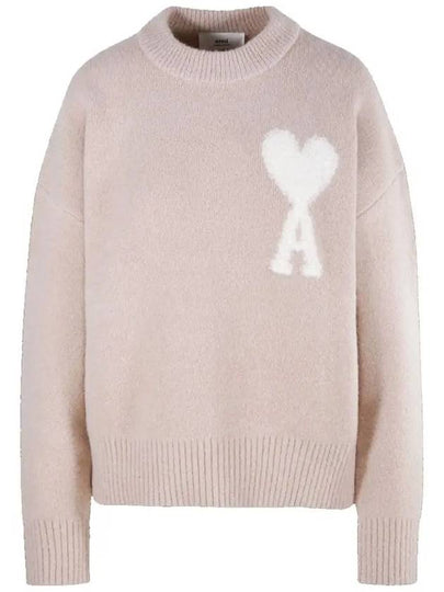 De Coeur Intarsia Knit Top Powder Pink - AMI - BALAAN 2