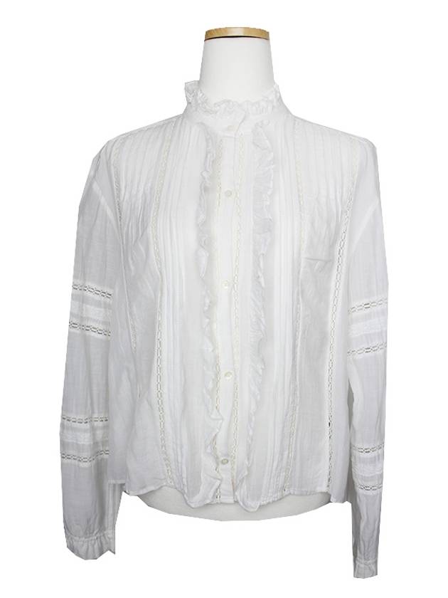 Isabel Marant Etoile white pintuck blouse 44 small 55 - ISABEL MARANT ETOILE - BALAAN 1