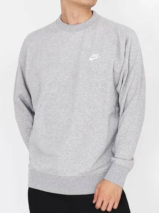 Club French Terry Logo Sweatshirt Dark Heather Grey - NIKE - BALAAN 2