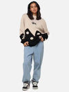 DICE Knit Top Beige Black - STUSSY - BALAAN 3