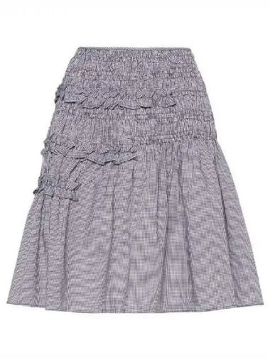 Gathering Detail Check Cotton Skirt 270641 - CECILIE BAHNSEN - BALAAN 1