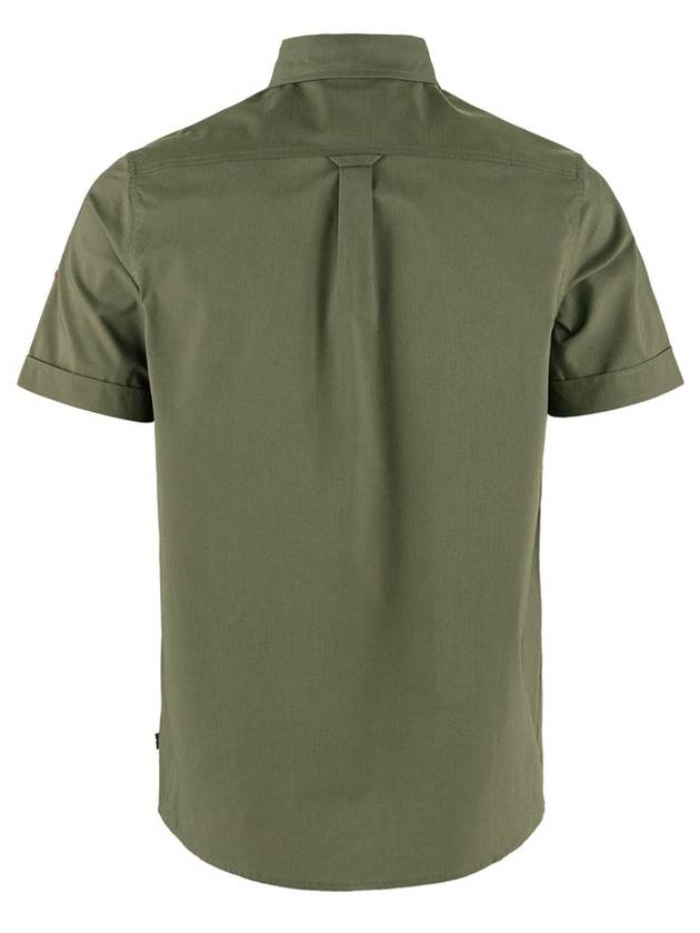 Men's OVIK Air Stretch Short Sleeve Shirt Laurel Green - FJALL RAVEN - BALAAN 3