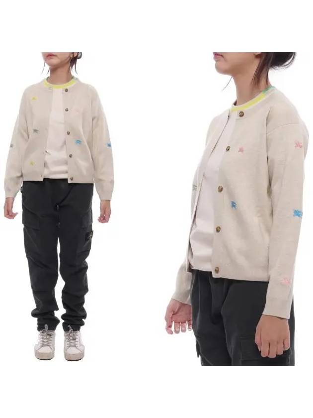 Kids Embroidered Logo Cardigan Ivory - BURBERRY - BALAAN 2