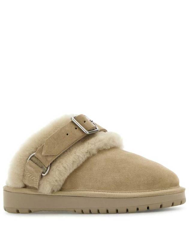 Chubby Shearling Suede Mule Hunter - BURBERRY - BALAAN 3