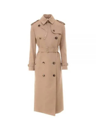 Women's Gabardine Loopback Trench Coat Beige - BURBERRY - BALAAN 2