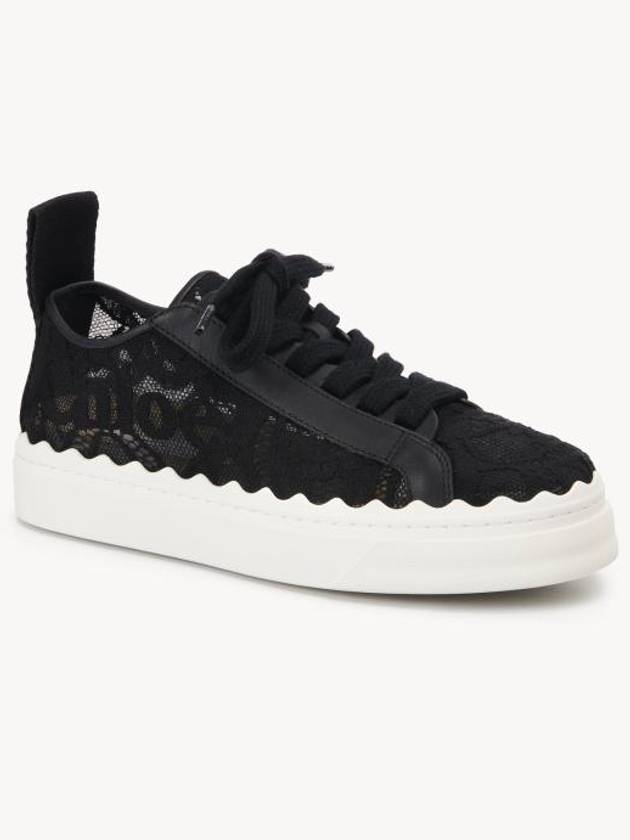 Lauren Lace Low Top Sneakers Black - CHLOE - BALAAN 3