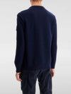 Merino Wool Crew Neck Knit Top Navy - CP COMPANY - BALAAN 6