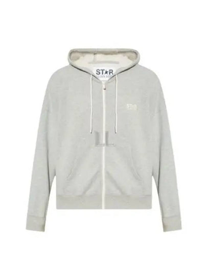 Star Logo Zip-Up Hoodie Melange Grey - GOLDEN GOOSE - BALAAN 2