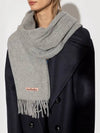 Wool Fringe Scarf Light Grey Melange - ACNE STUDIOS - BALAAN 2