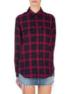 Button Up Check Long Sleeve Shirt Black Red - SAINT LAURENT - BALAAN 10