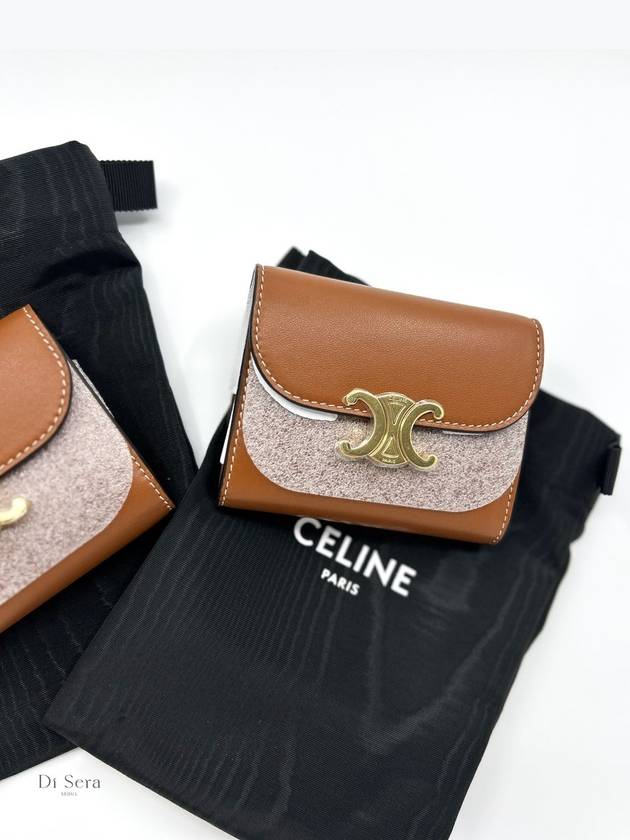 Triomphe Small Half Wallet Tan - CELINE - BALAAN 3