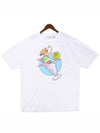 Men s Short Sleeve T Shirt KM00141KJ0008 WHITE - MAISON KITSUNE - BALAAN 2