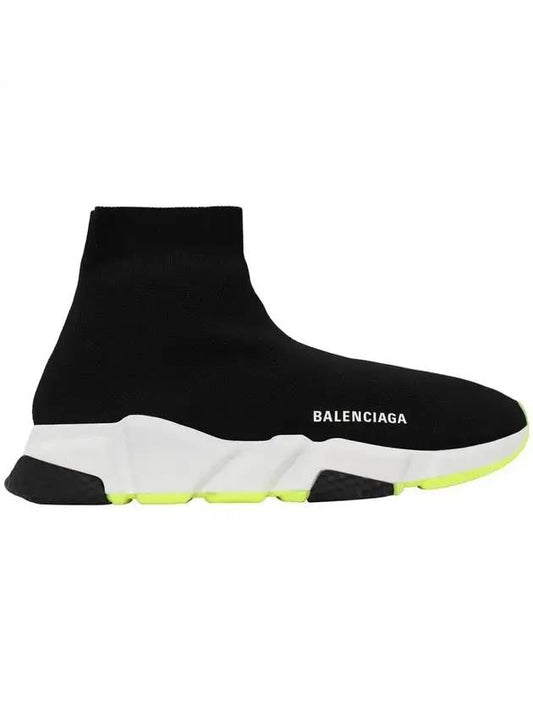 Speed Runner High Top Sneakers Black Yellow - BALENCIAGA - BALAAN.