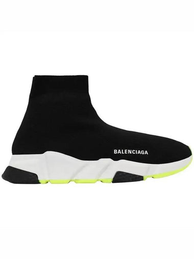 Speed Runner High Top Sneakers Black Yellow - BALENCIAGA - BALAAN 1