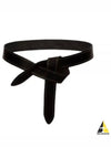 Lecce Knotted Leather Belt Black - ISABEL MARANT - BALAAN 2