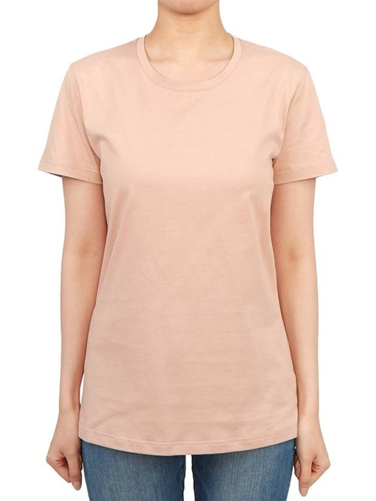 Cotton Jersey Short Sleeve T Shirt Light Pink - MONCLER - BALAAN 2