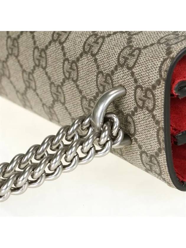 Dionysus GG Supreme Canvas Chain Small Shoulder Beige Red - GUCCI - BALAAN 9