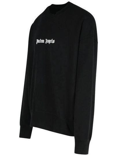 Palm Angels Black Cotton Sweatshirt - PALM ANGELS - BALAAN 2