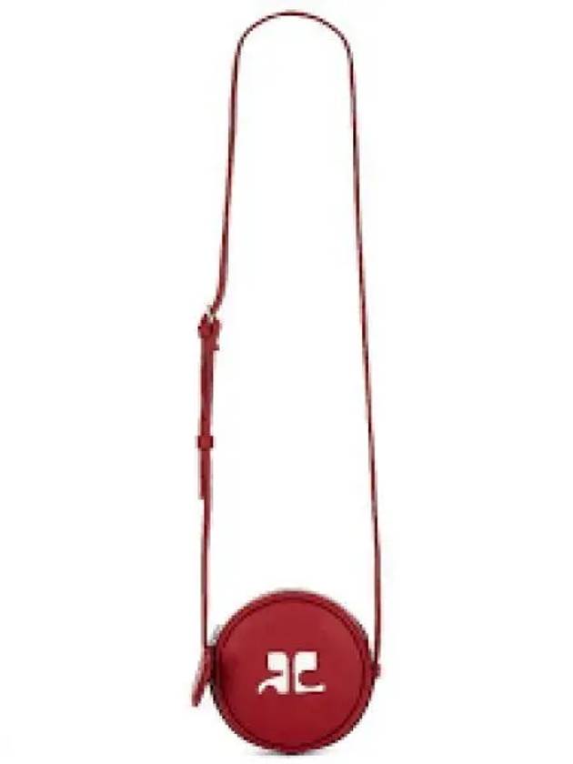 Circle Logo Leather Cross Bag Dark Red - COURREGES - BALAAN 2