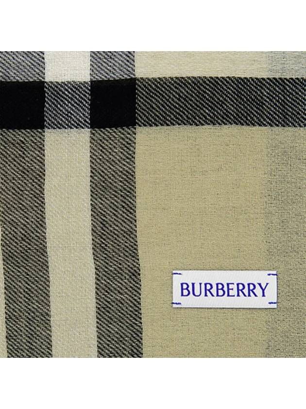 Checked Wool Scarf Green - BURBERRY - BALAAN 4